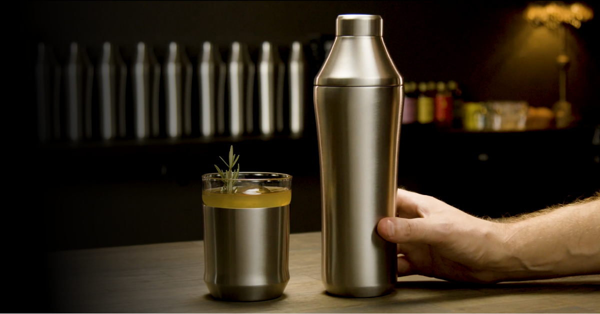 Elevated Craft Hybrid Cocktail Glass Premium Vacuum Insulated Steel Base  with Removable Glass Insert…See more Elevated Craft Hybrid Cocktail Glass