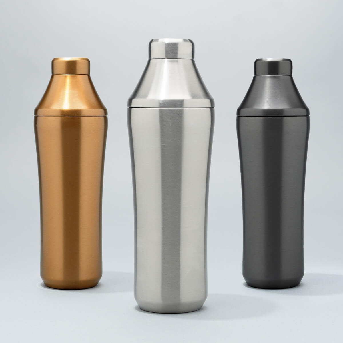 Elevated Craft Essential Edition Hybrid Cocktail Shakers in all three color finishes