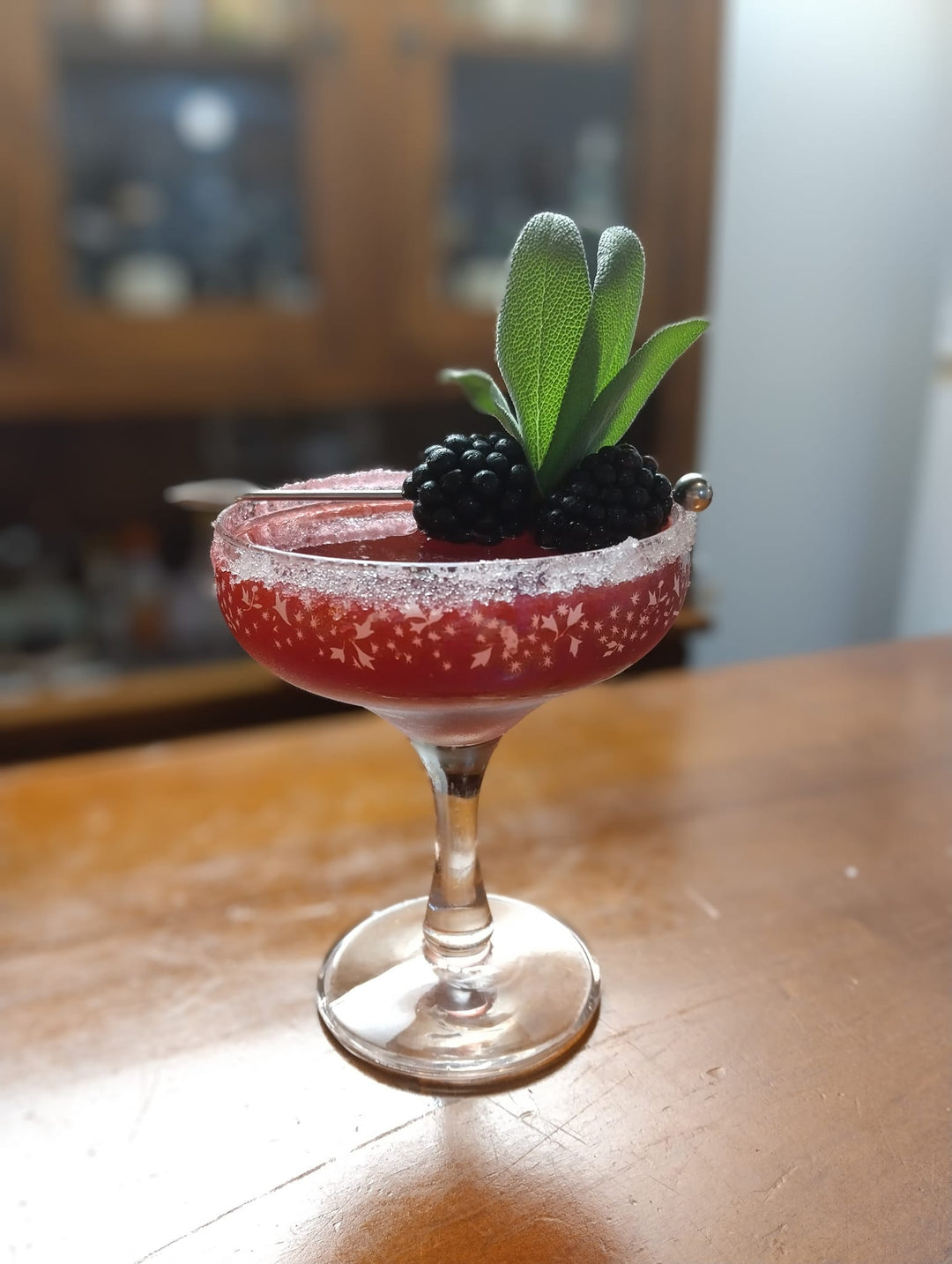 Blackberry Sage Smash Martini
