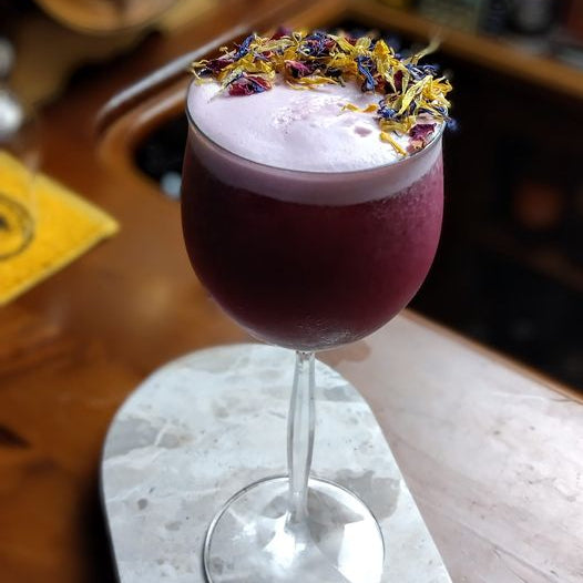 Violet Blueberry Gin Sour Recipe