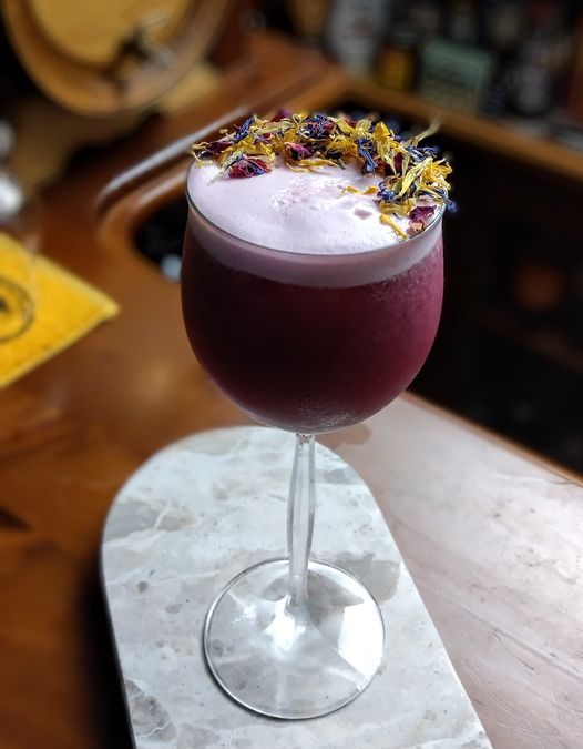Violet Blueberry Gin Sour Recipe