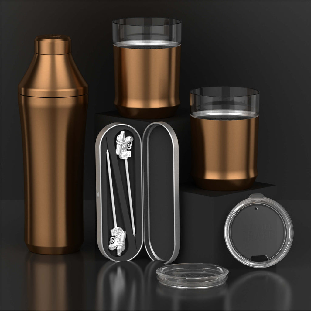 Cocktail Kit: Bundled Set with Tumbler, Cups, Shaker