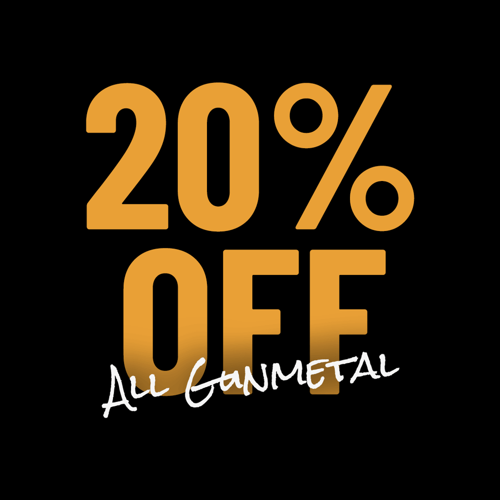Labor Day Sale 20% Off Gunmetal Black