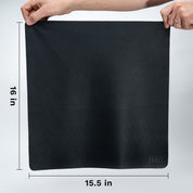 Full Elevated Craft Premium XL Polishing Cloth showing dimensions of 15.5 by 16 inches