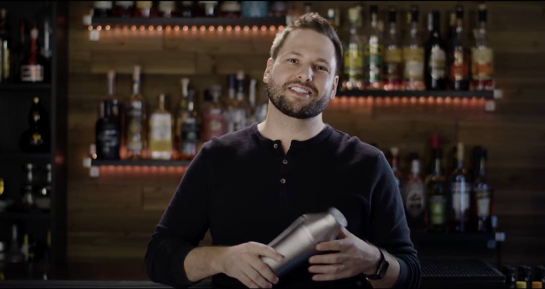 Photo of Adam Craft with the Elevated Craft Hybrid Cocktail Shaker