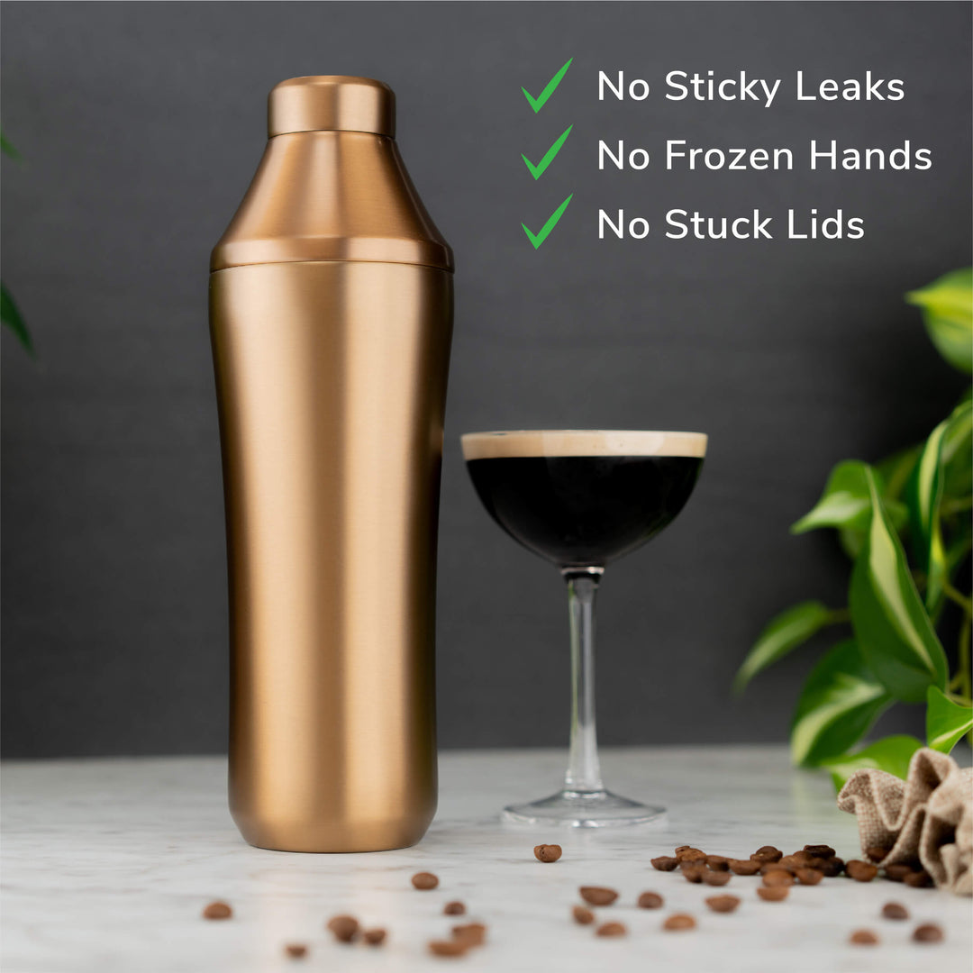 Elevated Craft Hybrid Cocktail Shaker, Stainless Steel, Leak-Proof