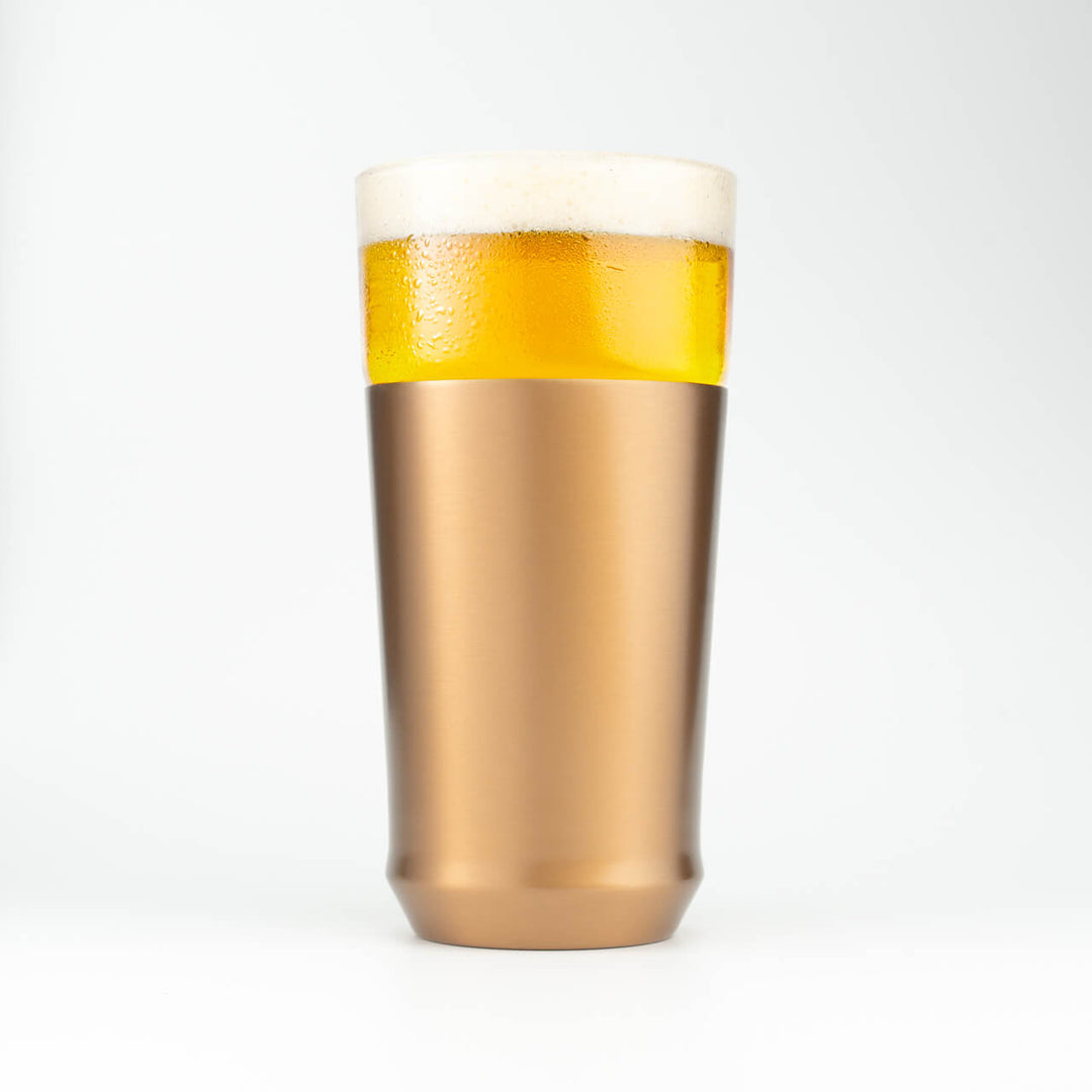 Brushed Copper Hybrid Pint Glass