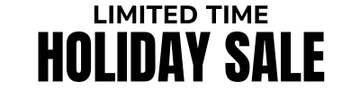 Black text 'LIMITED TIME HOLIDAY SALE' on a white background