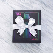 Unboxing Video of Elevated Craft brushed aurora diamond edition hybrid cocktail shaker on a marble counter with a white bow