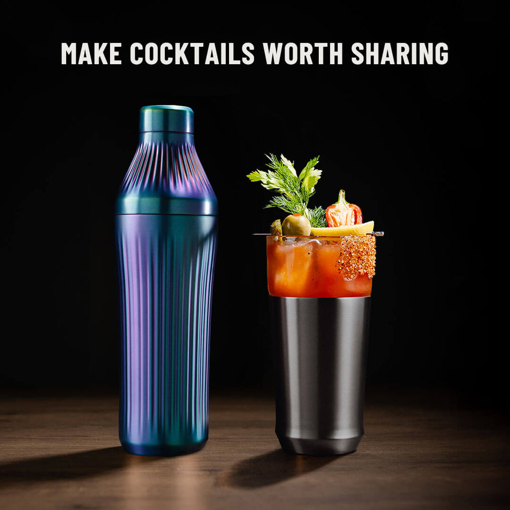 Cocktail Shaker with Rotating Drinks